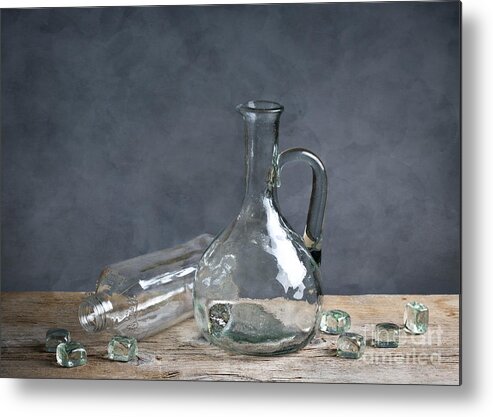 Glass Metal Print featuring the photograph Glass #3 by Nailia Schwarz