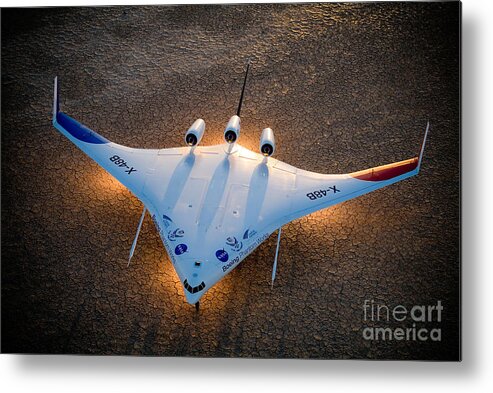 Aerospace Metal Print featuring the photograph X48b Blended Wing Body by Nasa