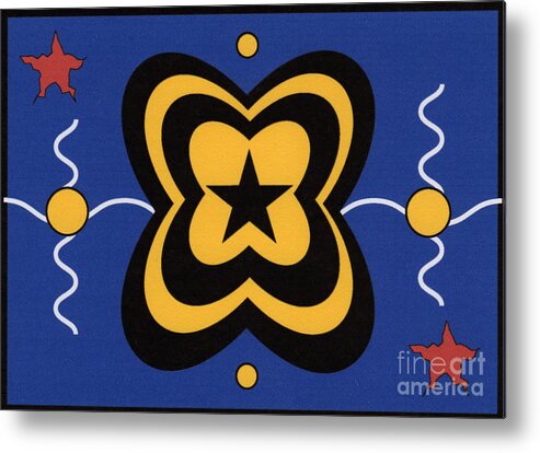 Digital Art Metal Print featuring the digital art Abstract Butterfly by Christine Perry