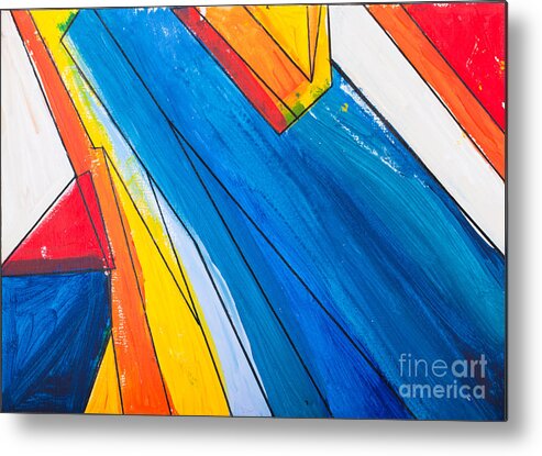 Abstract Metal Print featuring the painting Abstract painting by Simon Bratt
