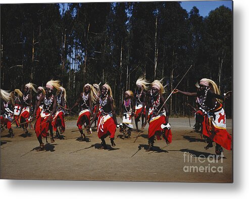 Intore Metal Print featuring the photograph African Intore Dancers by Elizabeth Kingsley