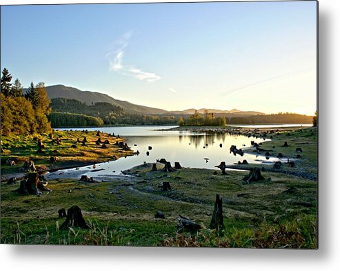 Alder Metal Print featuring the photograph Alder Lake WA at Sunset by Rob Green