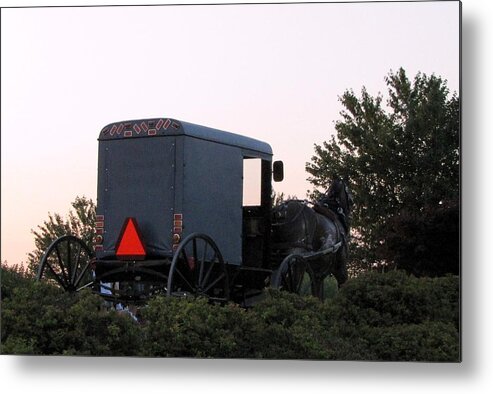  Metal Print featuring the photograph Amish Parking by RobLew Photography