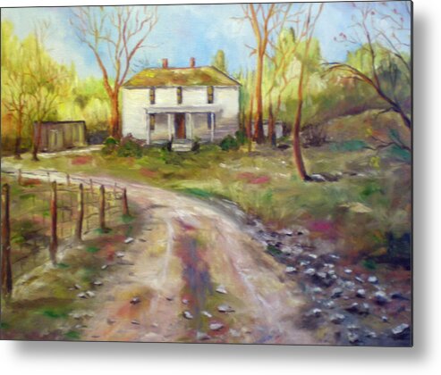 Landscape Metal Print featuring the painting An Old Homestead by Carole Powell