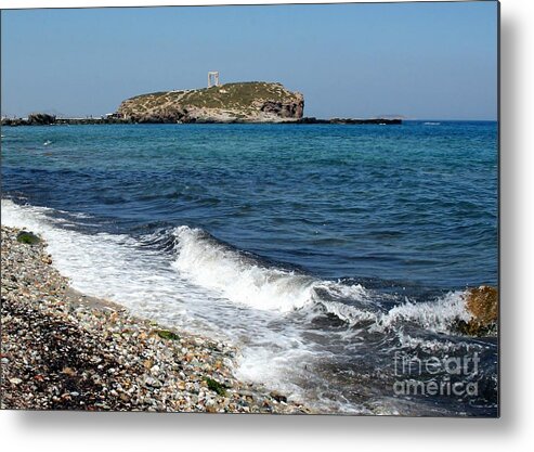 Beach Metal Print featuring the photograph Ancient Arch of Apollo in Greece by Sabrina L Ryan