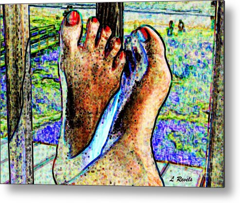 Feet Metal Print featuring the photograph Bare Feet on Vaca by Leslie Revels