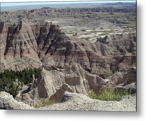 Badlands Metal Print featuring the photograph Beautiful Badlands by Living Color Photography Lorraine Lynch