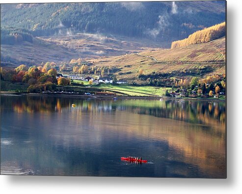 Autumn Metal Print featuring the photograph Canoeing on Loch Goil by Lynn Bolt