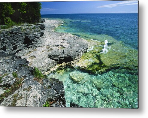 Bronstein Metal Print featuring the photograph Cave Point Vista by Sandra Bronstein