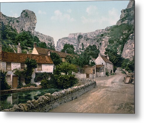 England Metal Print featuring the photograph Cheddar - England - Village and Lion Rock by International Images