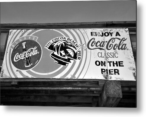 Fine Art Photography Metal Print featuring the photograph Coke at the Pier by David Lee Thompson