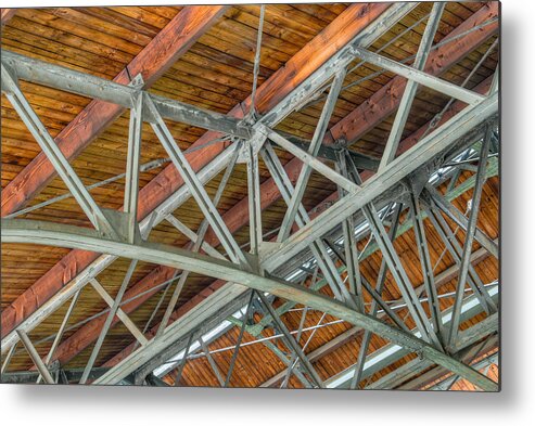Arts District Metal Print featuring the photograph Colorized Trusses by Dennis Dame