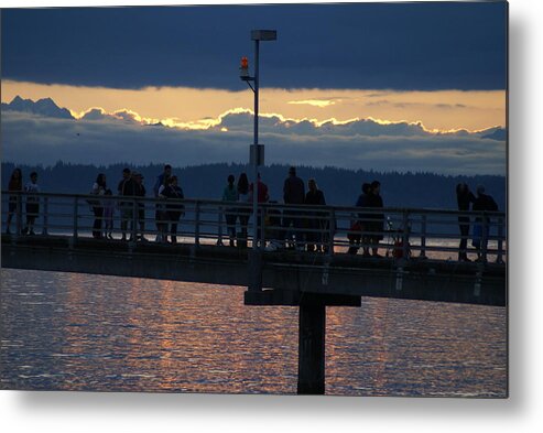 Pier Metal Print featuring the photograph Des Moines Pier by Jerry Cahill
