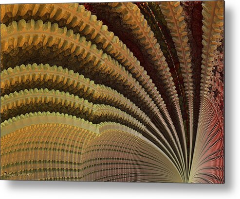 Original Works Signed By Numbering Limit Canvas Metal Print featuring the digital art Dolomitic fern. by Tautvydas Davainis