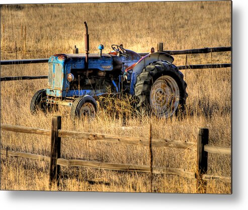 Tractor Metal Print featuring the photograph Fordson Tractor by Stephen Johnson