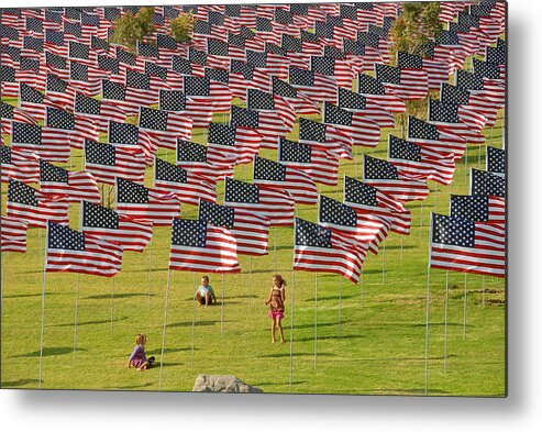 American Flags Metal Print featuring the photograph Freedom by Lynn Bauer