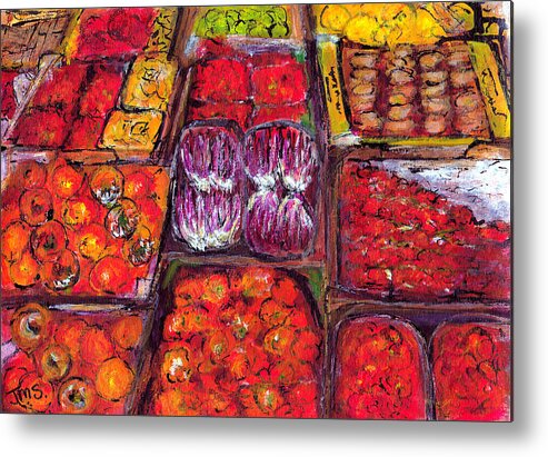 Italy Metal Print featuring the painting Frutta Rossa Italy by Jackie Sherwood