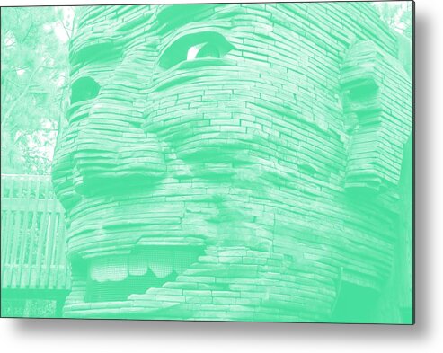 Architecture Metal Print featuring the photograph GENTLE GIANT in NEGATIVE GREEN by Rob Hans