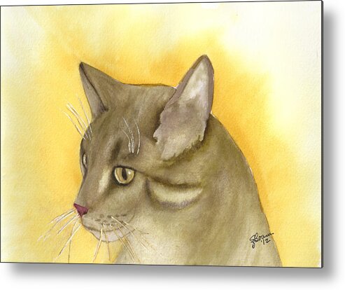 Cats Metal Print featuring the painting Harold by Elise Boam