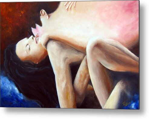 Passion Metal Print featuring the painting Intimate Expressions by Leonardo Ruggieri
