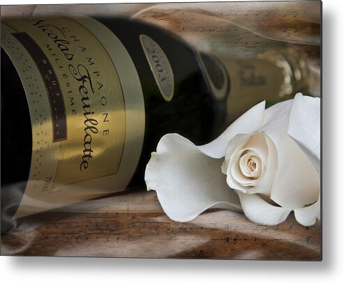 White Rose Metal Print featuring the photograph It's Time to Say the Words... by Yelena Rozov