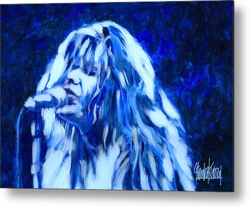 Janis Joplin Metal Print featuring the painting Janis by Stan Kwong