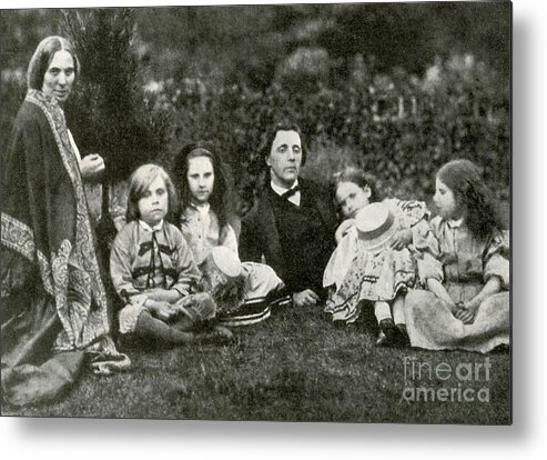 History Metal Print featuring the photograph Lewis Carroll, Mrs. George Macdonald and by Photo Researchers