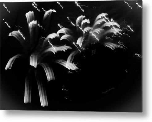 Fireworks Metal Print featuring the photograph Licorice Sky by DigiArt Diaries by Vicky B Fuller
