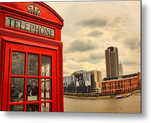 Red Phone Box Metal Print featuring the photograph London calling by Jasna Buncic