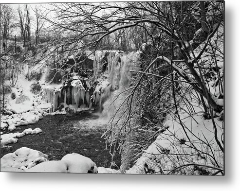 Water Metal Print featuring the photograph Lower Akron Falls 9713 by Guy Whiteley