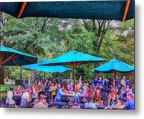 Iphone Photography Metal Print featuring the photograph Modern Boating Party Crowd at Central Park in New York City by Victoria Porter