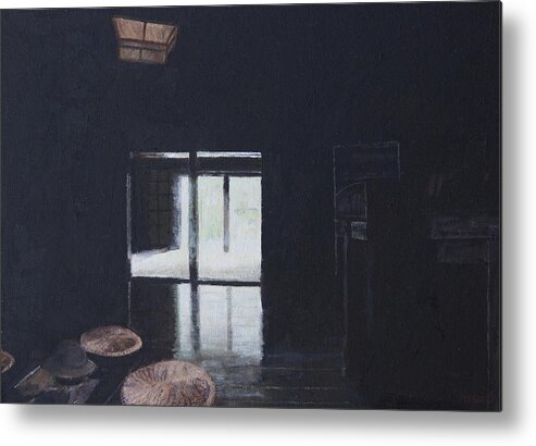 Shrine Metal Print featuring the painting Morning Sunlight by Masami Iida