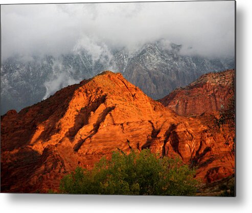 Red Rock Metal Print featuring the photograph Mountain Mist by Marta Alfred