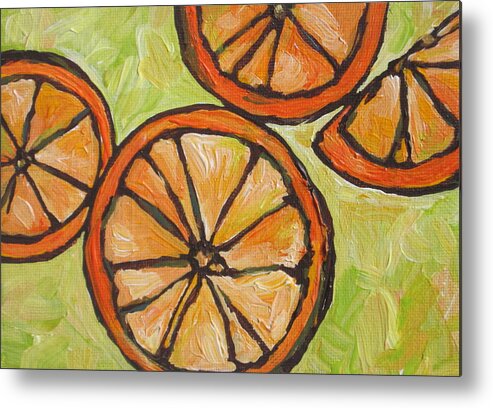 Fruit Metal Print featuring the painting My Vitamin C by Sandy Tracey