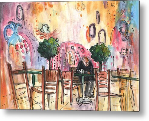 Travel Sketch Metal Print featuring the painting Old and Lonely in Cyprus 04 by Miki De Goodaboom