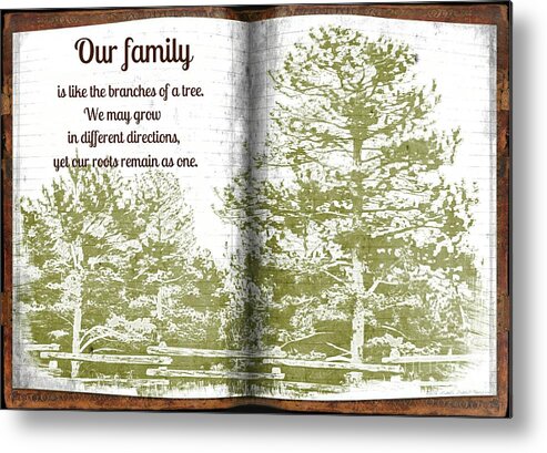 Family Metal Print featuring the photograph Our Family Roots by Michelle Frizzell-Thompson