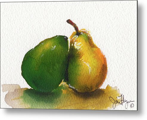 Pear Metal Print featuring the painting Pear by James Flynn