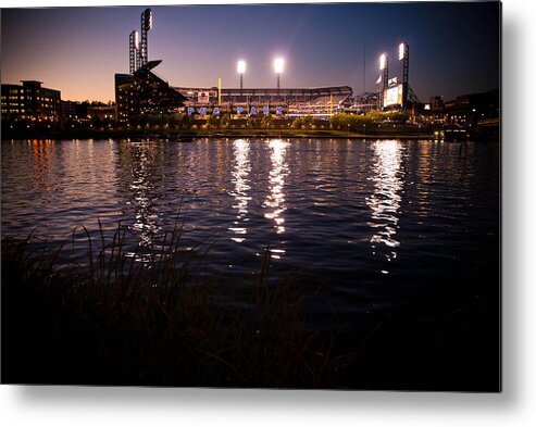 Pnc Metal Print featuring the photograph PNC Park Sunset by Kayla Kyle