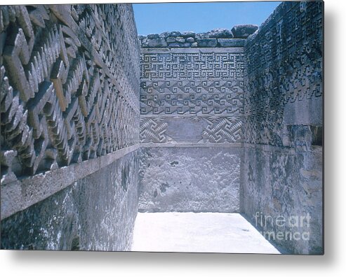 People Metal Print featuring the photograph Prehistoric Ruins Of Mitla by Photo Researchers, Inc.
