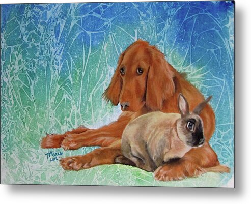 Dog Metal Print featuring the mixed media Really by Maris Sherwood
