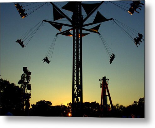 Carnival Metal Print featuring the photograph Ride Into The Setting Sun by Bruce Carpenter