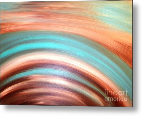  Metal Print featuring the painting Ripple Effect by Etta Harris