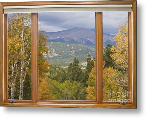 Windows Metal Print featuring the photograph Rocky Mountain Picture Window Scenic View by James BO Insogna