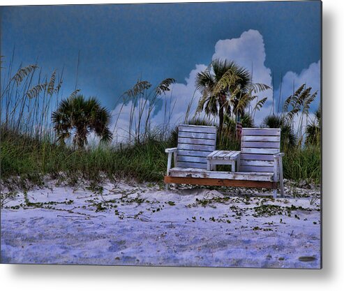 Coast Metal Print featuring the photograph Seat on the Dunes by Susan Cliett