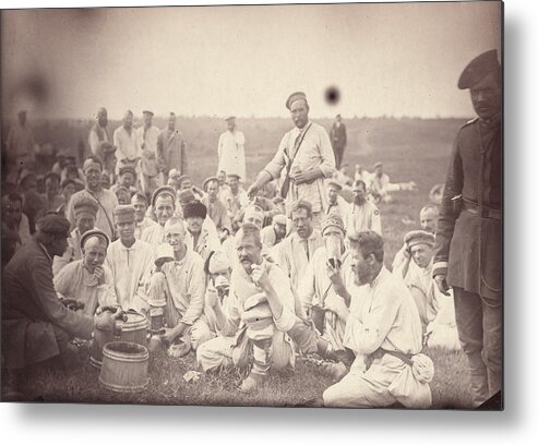 1880s Metal Print featuring the photograph Siberia, Siberian Convicts Taking Lunch by Everett