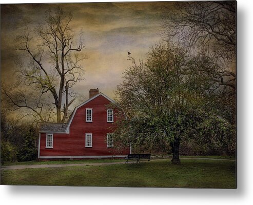 Red Metal Print featuring the photograph Song at Dusk by Robin-Lee Vieira