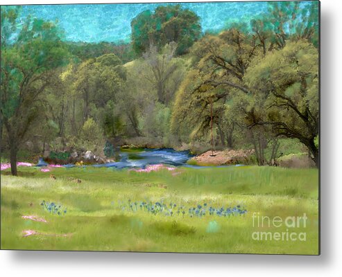 Nevada County Metal Print featuring the digital art Spenceville Wildlife Area by Lisa Redfern