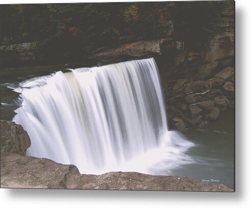 Waterfalls Metal Print featuring the photograph Standing in Motion Cumberland Falls 01 by George Bostian
