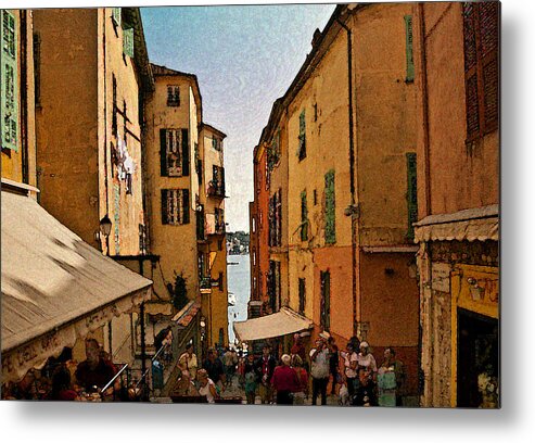 Villefranche Metal Print featuring the photograph Street in Villefranche II by Steven Sparks