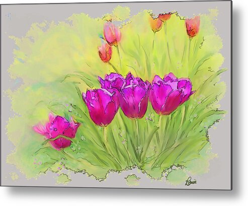 Tulips Metal Print featuring the photograph Sunshine Tulips by Bonnie Willis